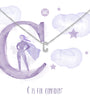 C Necklace, Silver