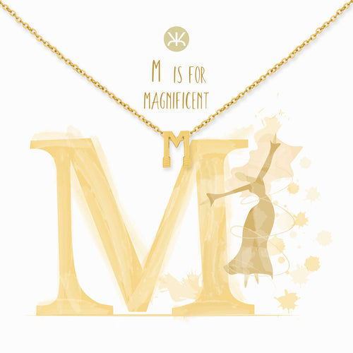 M Gold Necklace
