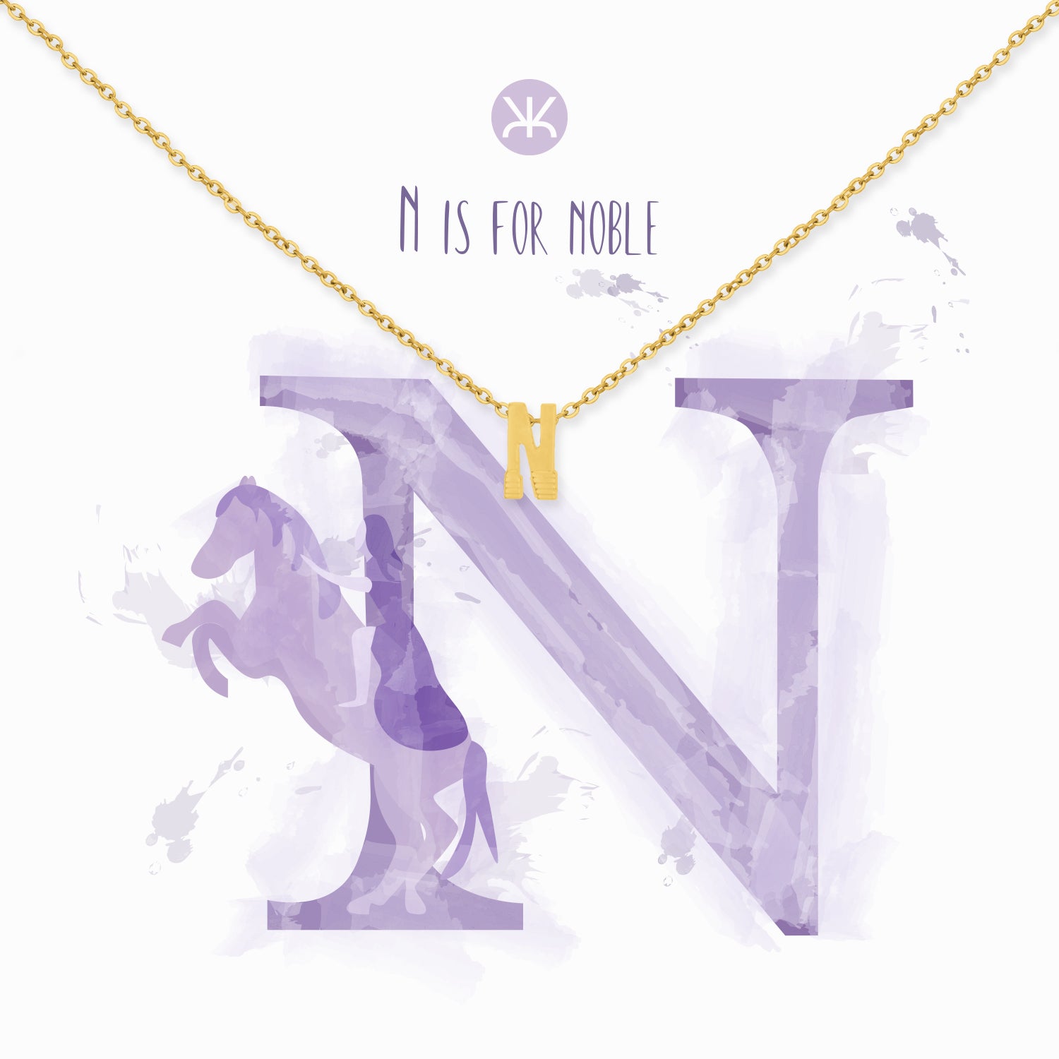 N Gold Necklace