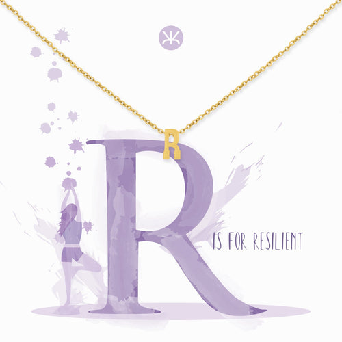 R Gold Necklace