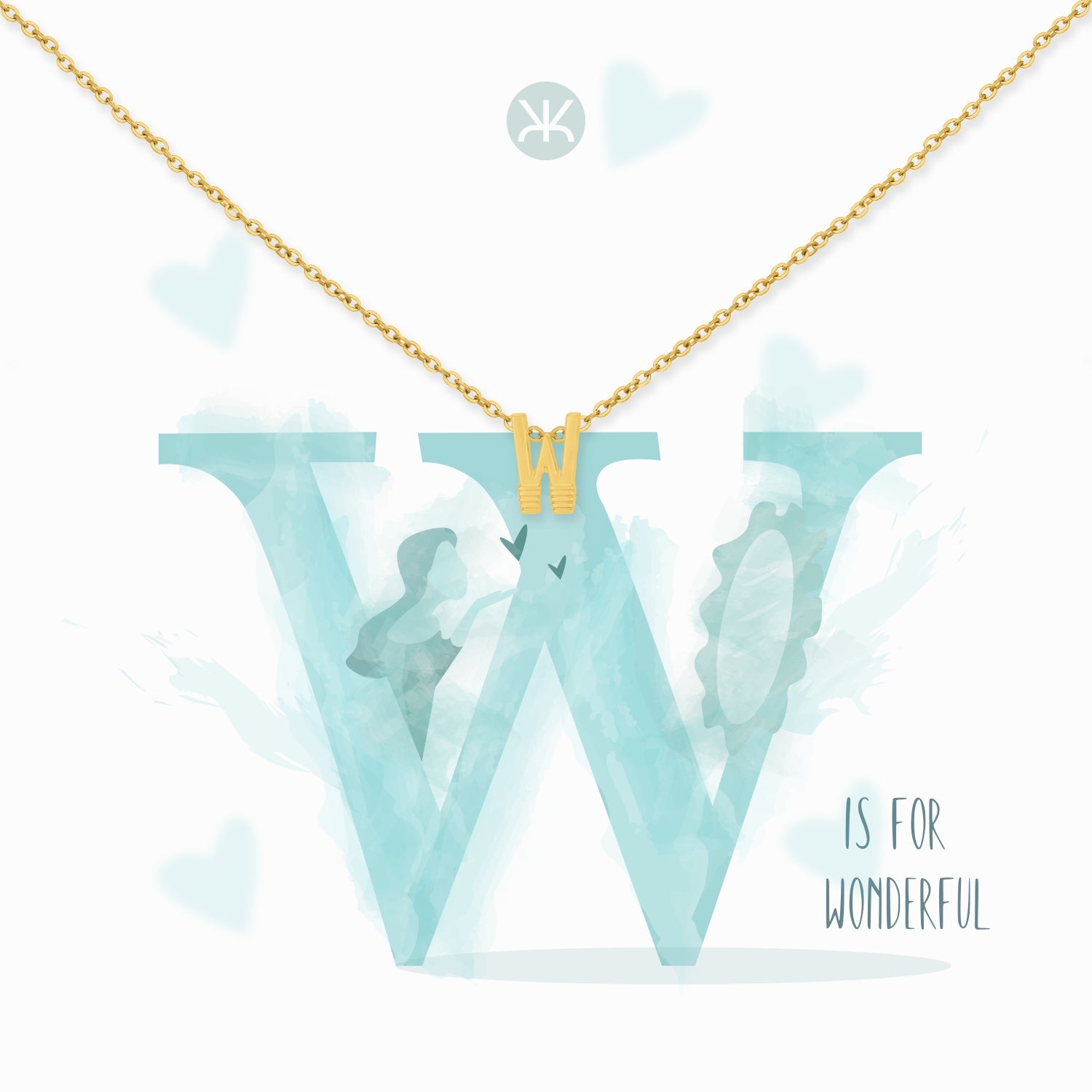 W Gold Necklace