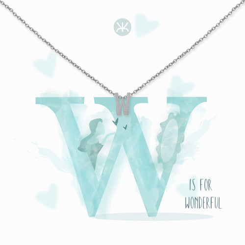 W Silver Necklace