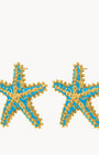 Radiant Blue Statement Starfish Earrings