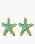 Radiant Blue Statement Starfish Earrings