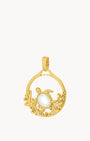 Timeless Pearl Turtle Halo Pendant