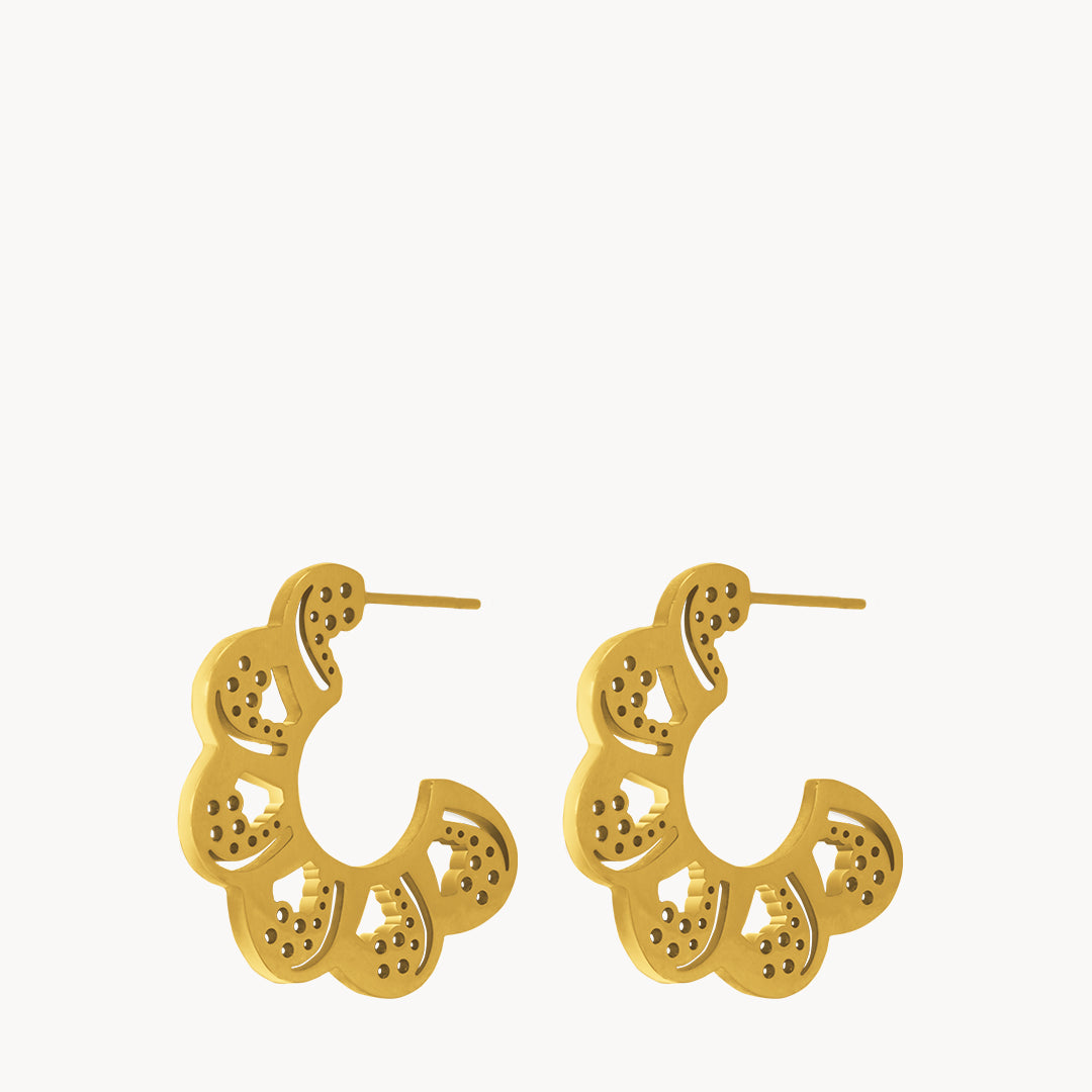 Octopus Hollow Hoop Earrings