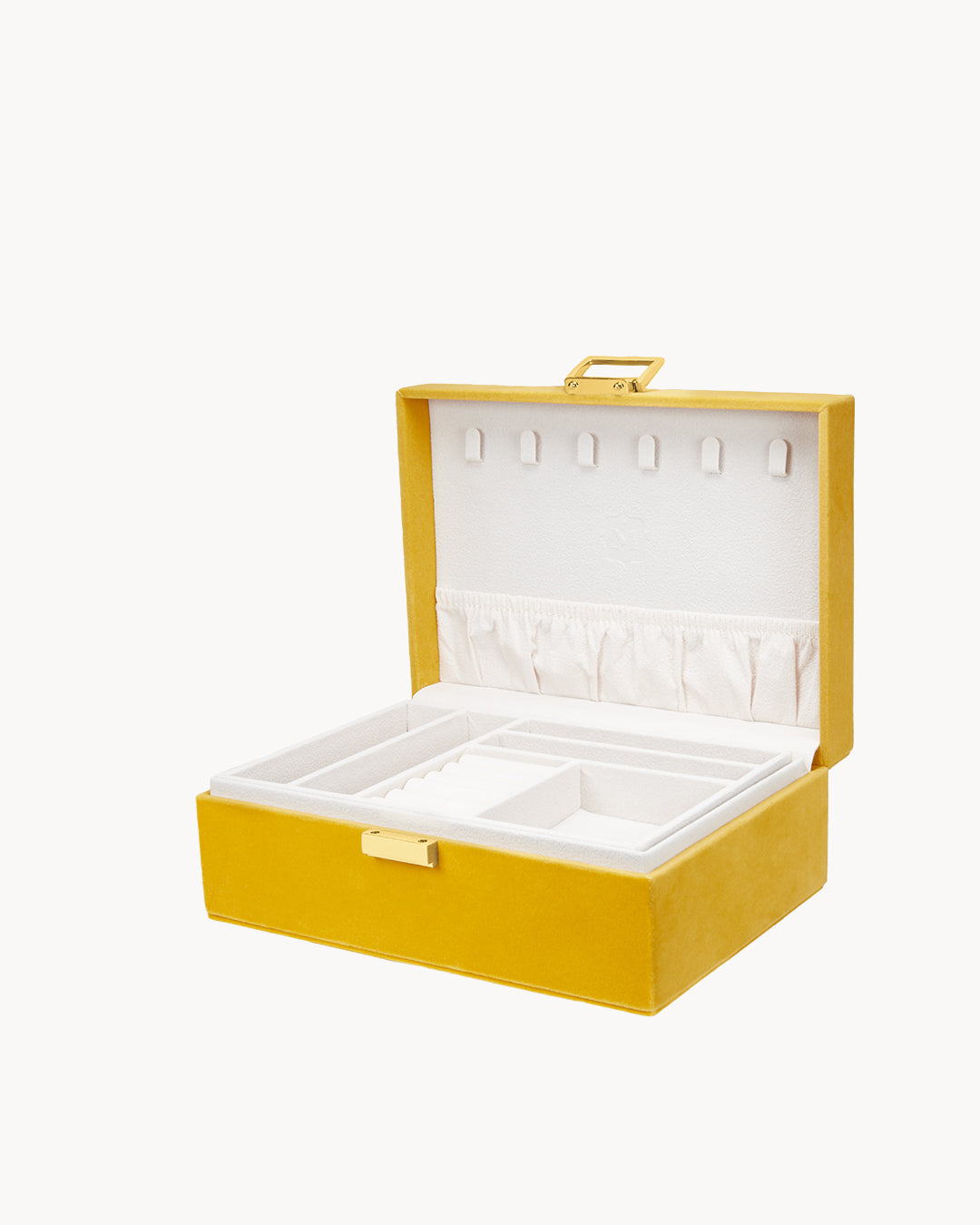 Yellow Velvet Jewellery Box