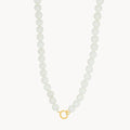 Short Timeless Pearl Charm Chain, Gold