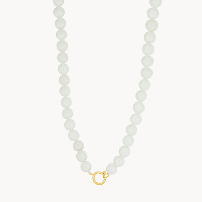 Short Timeless Pearl Charm Chain, Gold