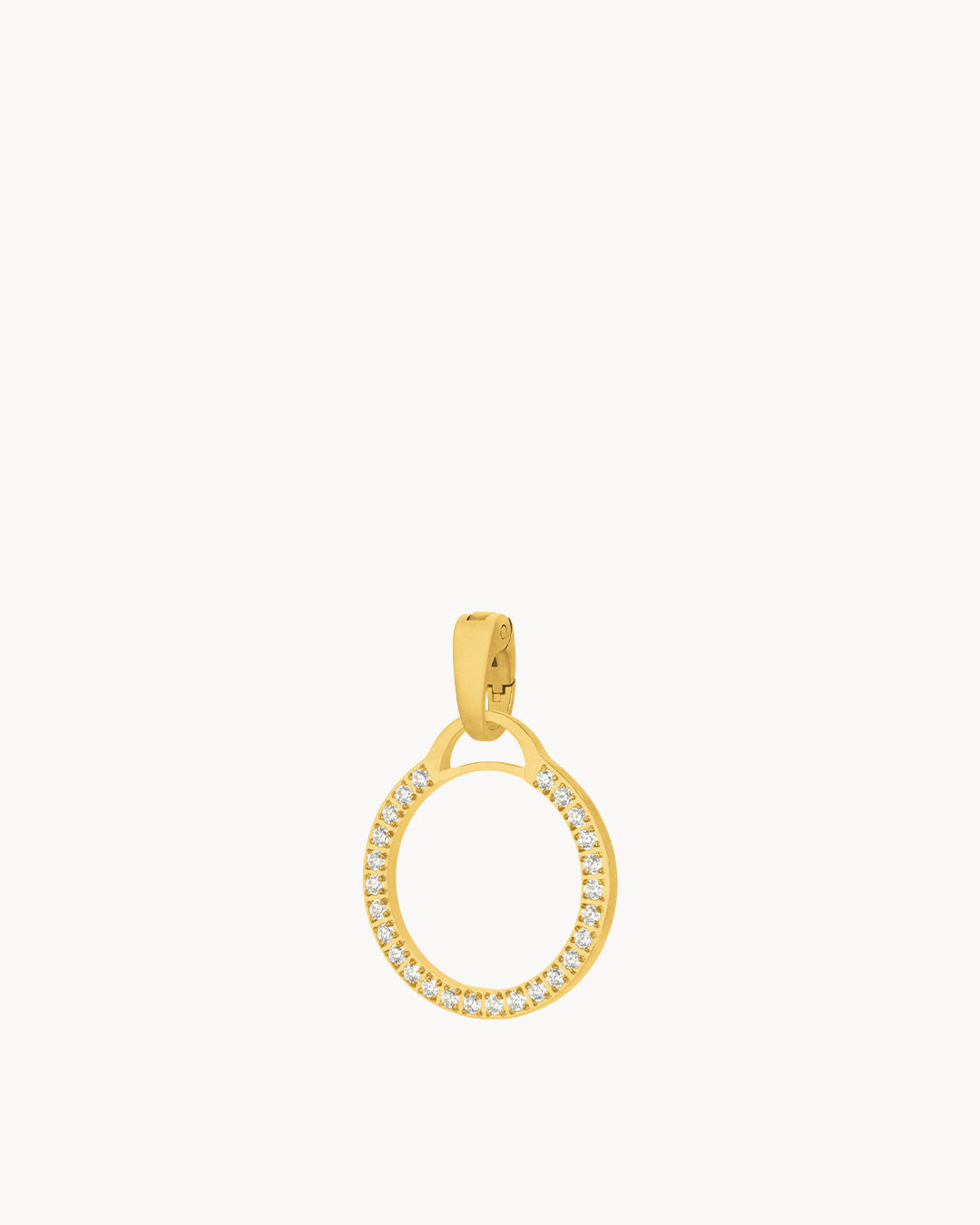 Dainty Starlight Circle Halo Pendant, Gold