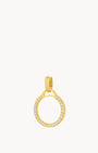 Dainty Starlight Circle Halo Pendant, Gold