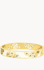 Protection White Feather Wreath Bangle