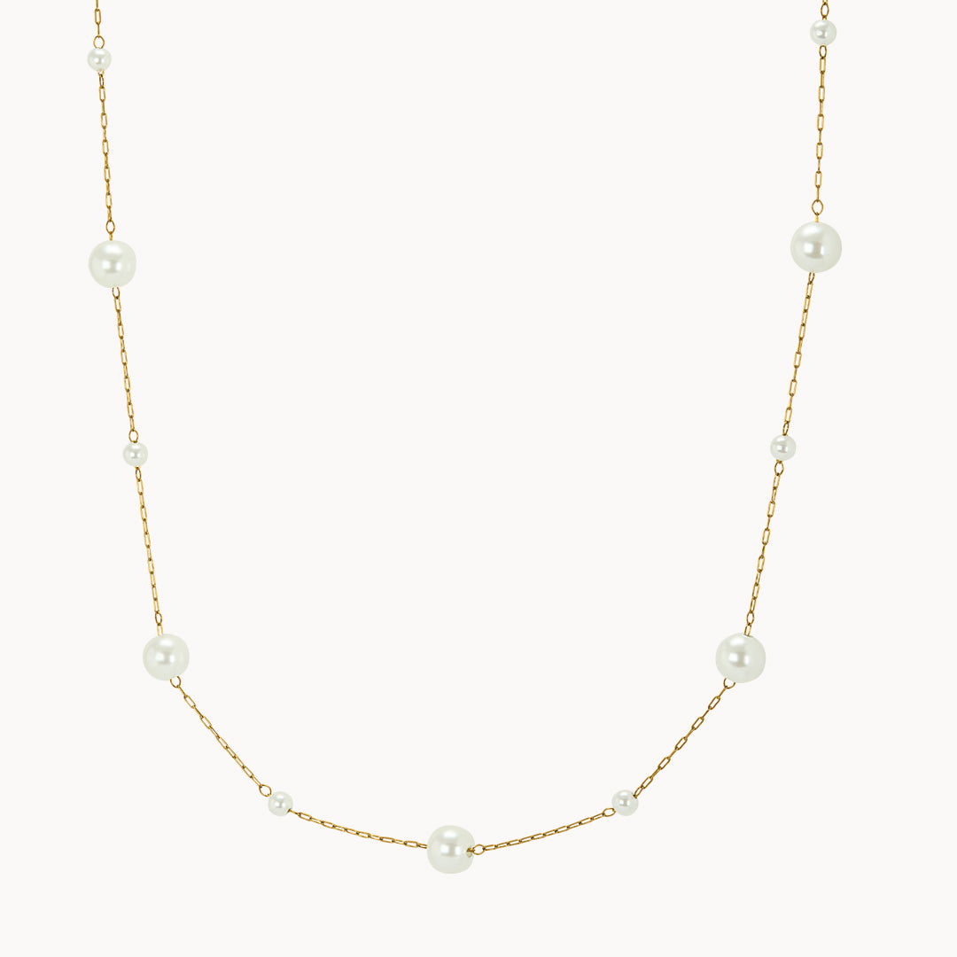 Pearl Tin Cup Choker