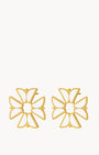 White Kavallieri Mvintage Stud Earrings