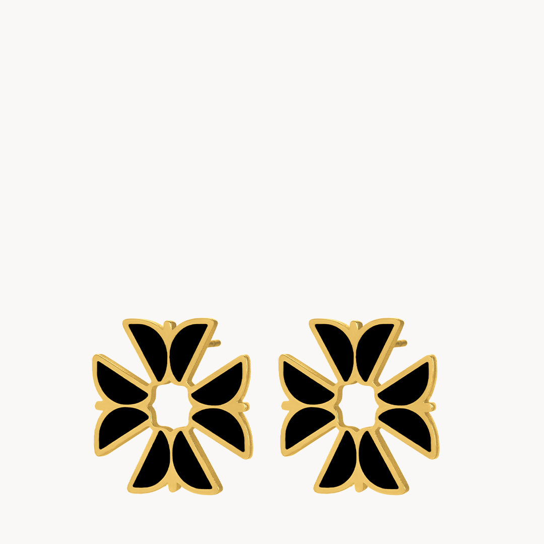 Black Kavallieri Mvintage Stud Earrings