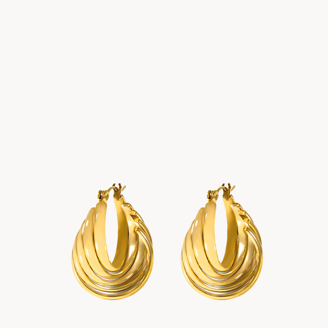 Wave Statement Hoop Earrings