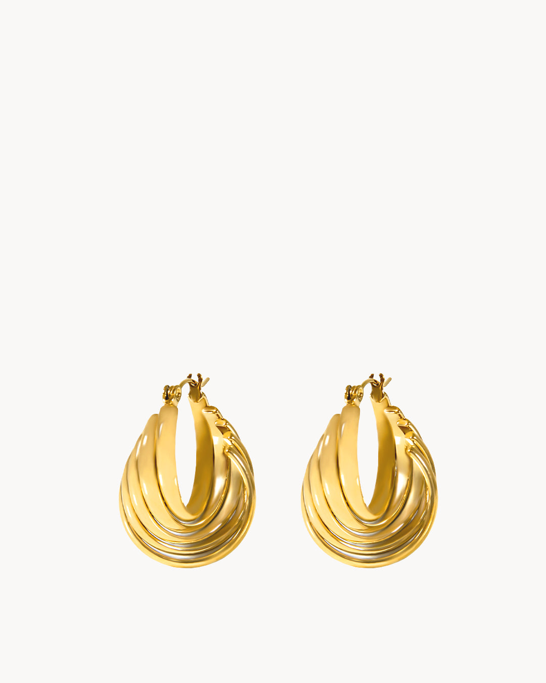 Wave Statement Hoop Earrings