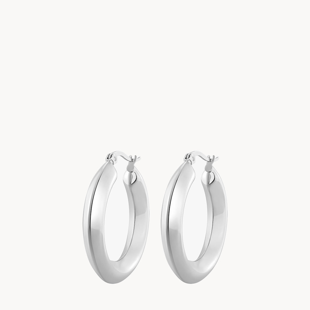 Bold Statement Hoop Silver