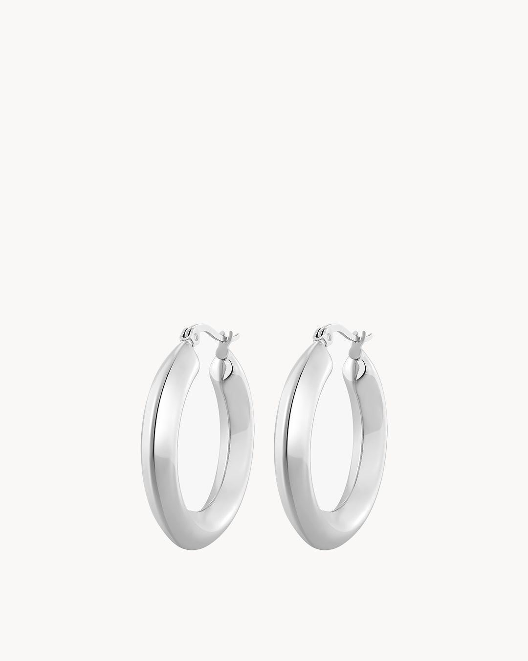 Bold Statement Hoop Silver