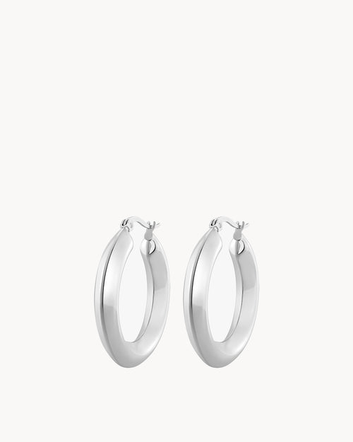 Bold Statement Hoop Silver