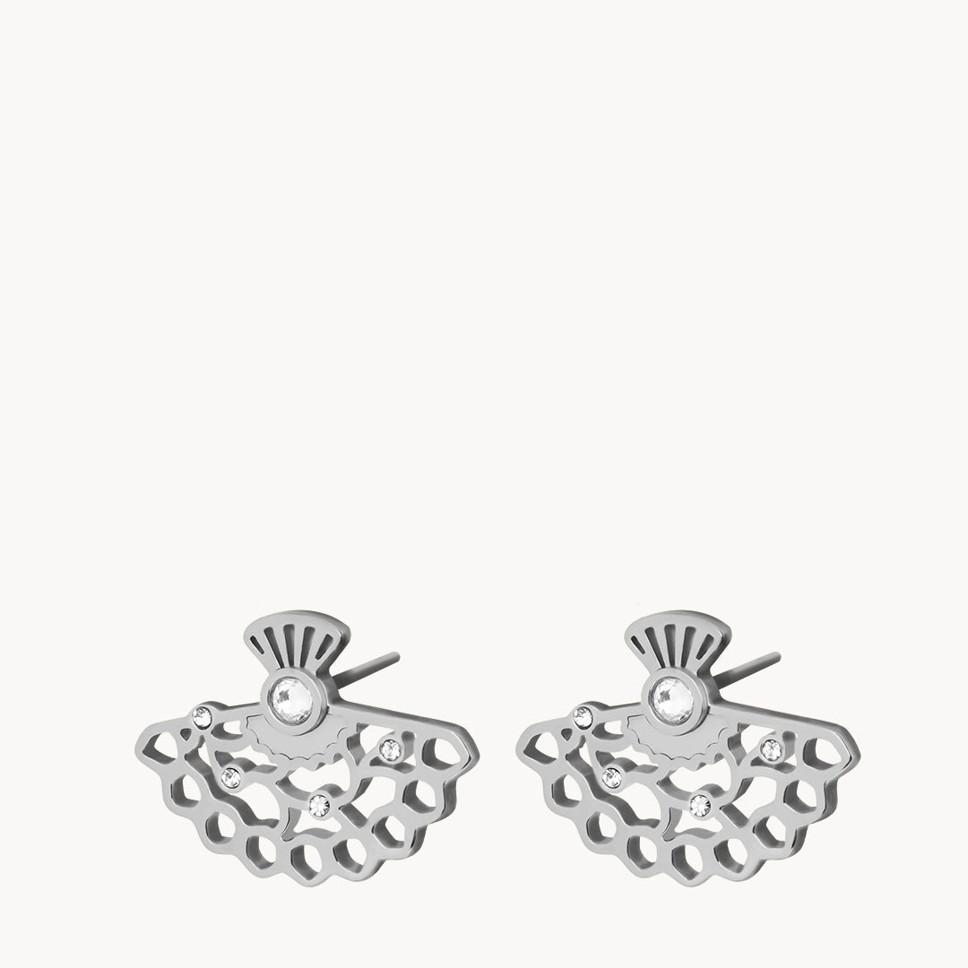 Imrewħa Stud Earrings, Silver