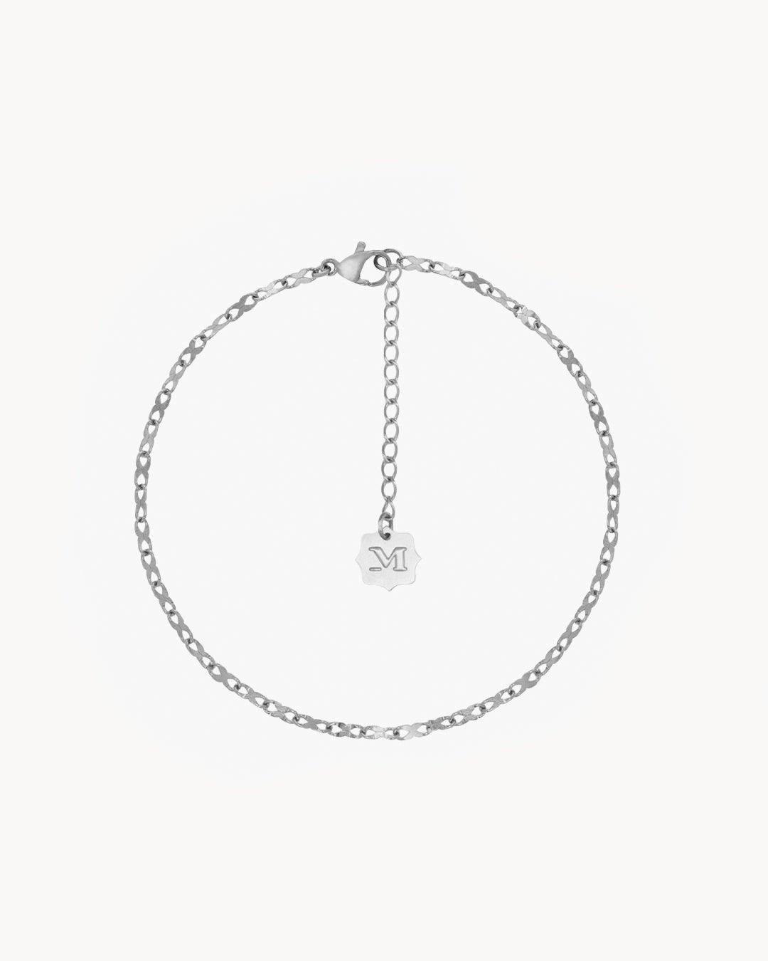 Infinity Anklet, Silver