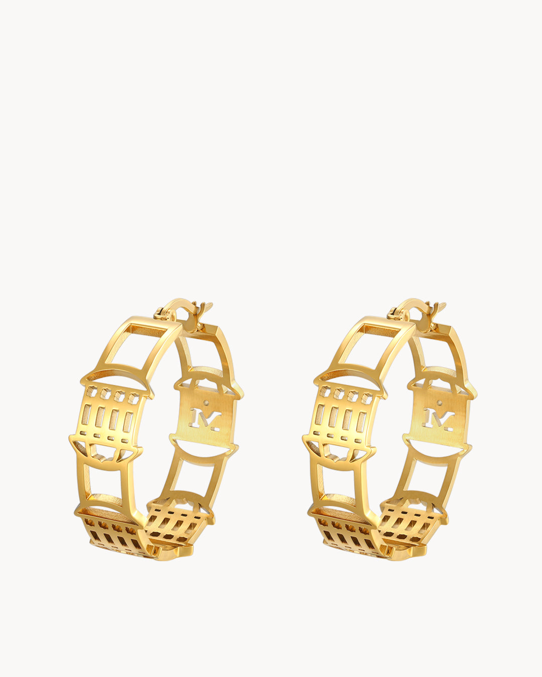Gallarija Hollow Statement Hoop Earrings
