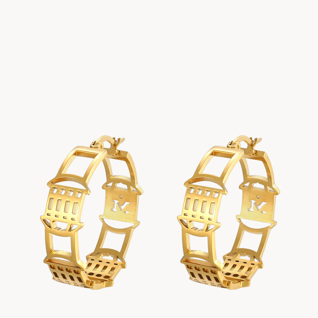 Gallarija Hollow Statement Hoop Earrings