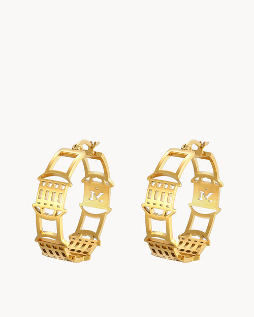 Gallarija Hollow Statement Hoop Earrings