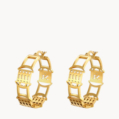 Gallarija Hollow Statement Hoop Earrings