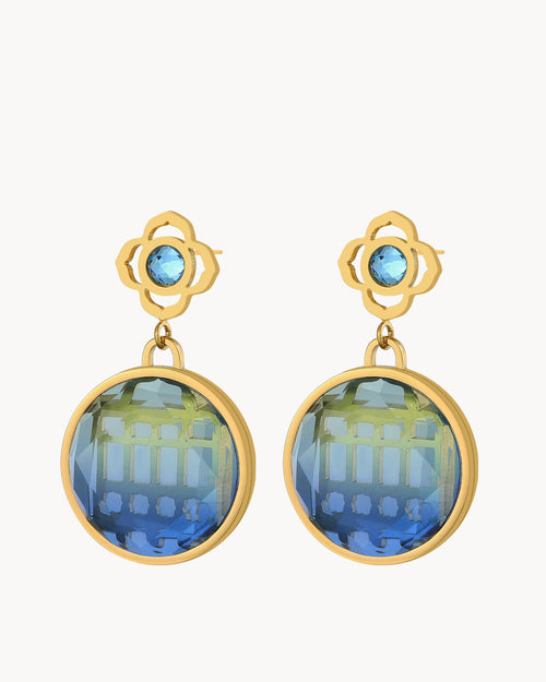 Blue Dazzling Gallarija Dangling Earrings