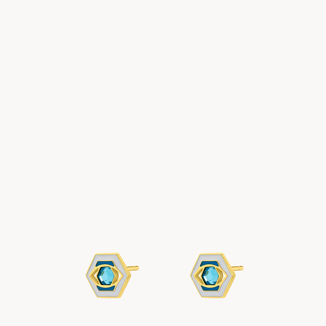 Evil Eye Gardjola Stud Earrings