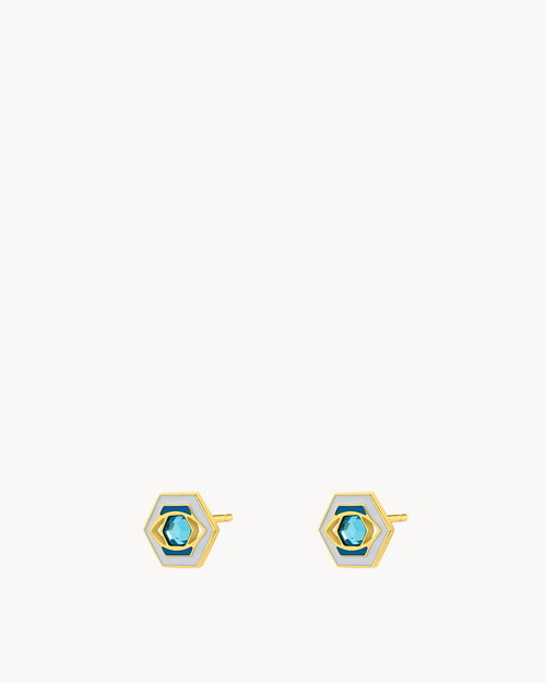 Evil Eye Gardjola Stud Earrings