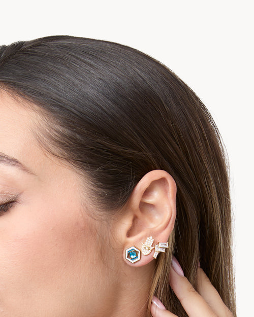 Evil Eye Gardjola Stud Earrings