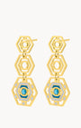 Evil Eye Gardjola Statement Dangling Earrings