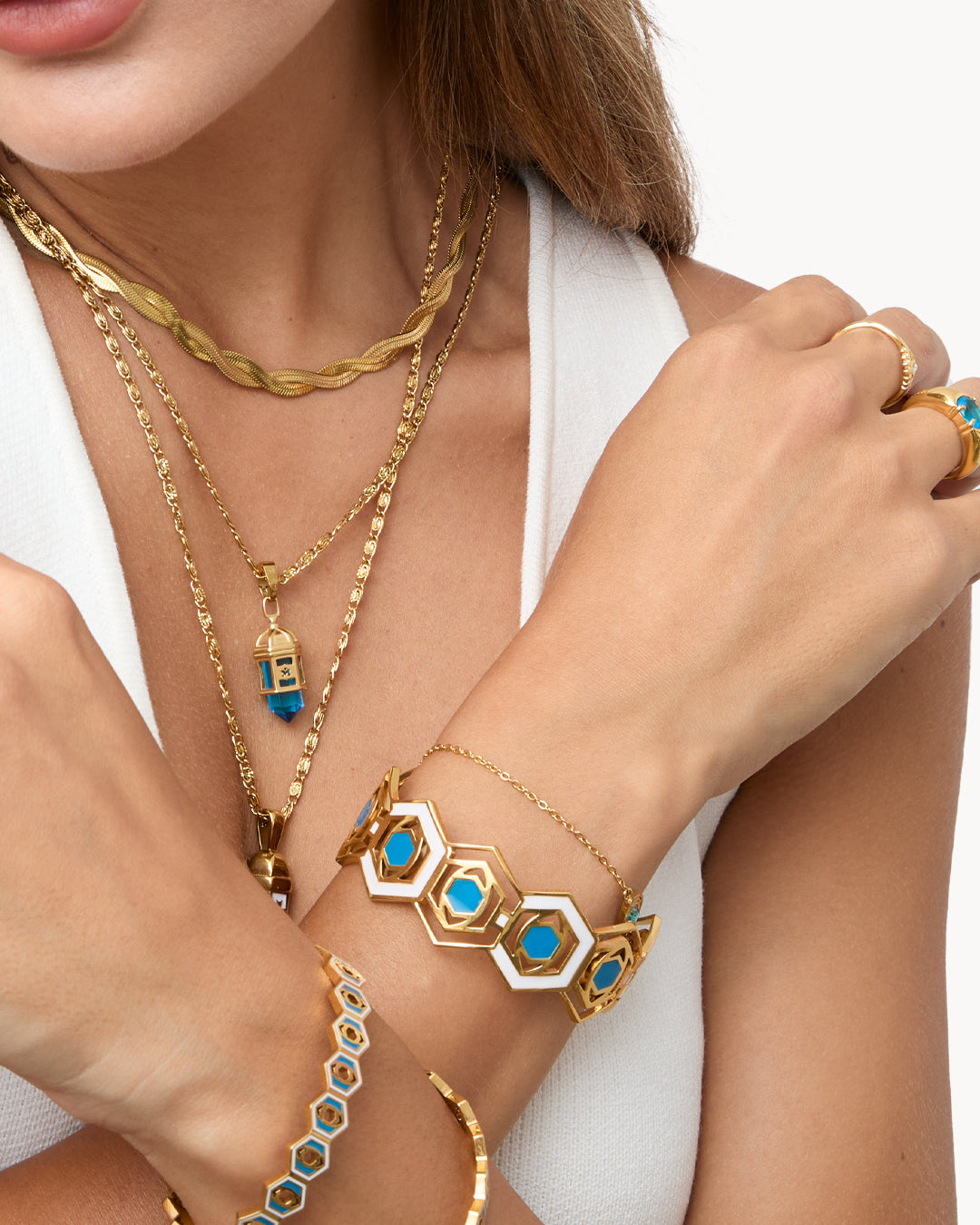 Evil Eye Gardjola Statement Bangle
