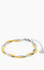 Double Snake Gold And Silver Chain Bracelet