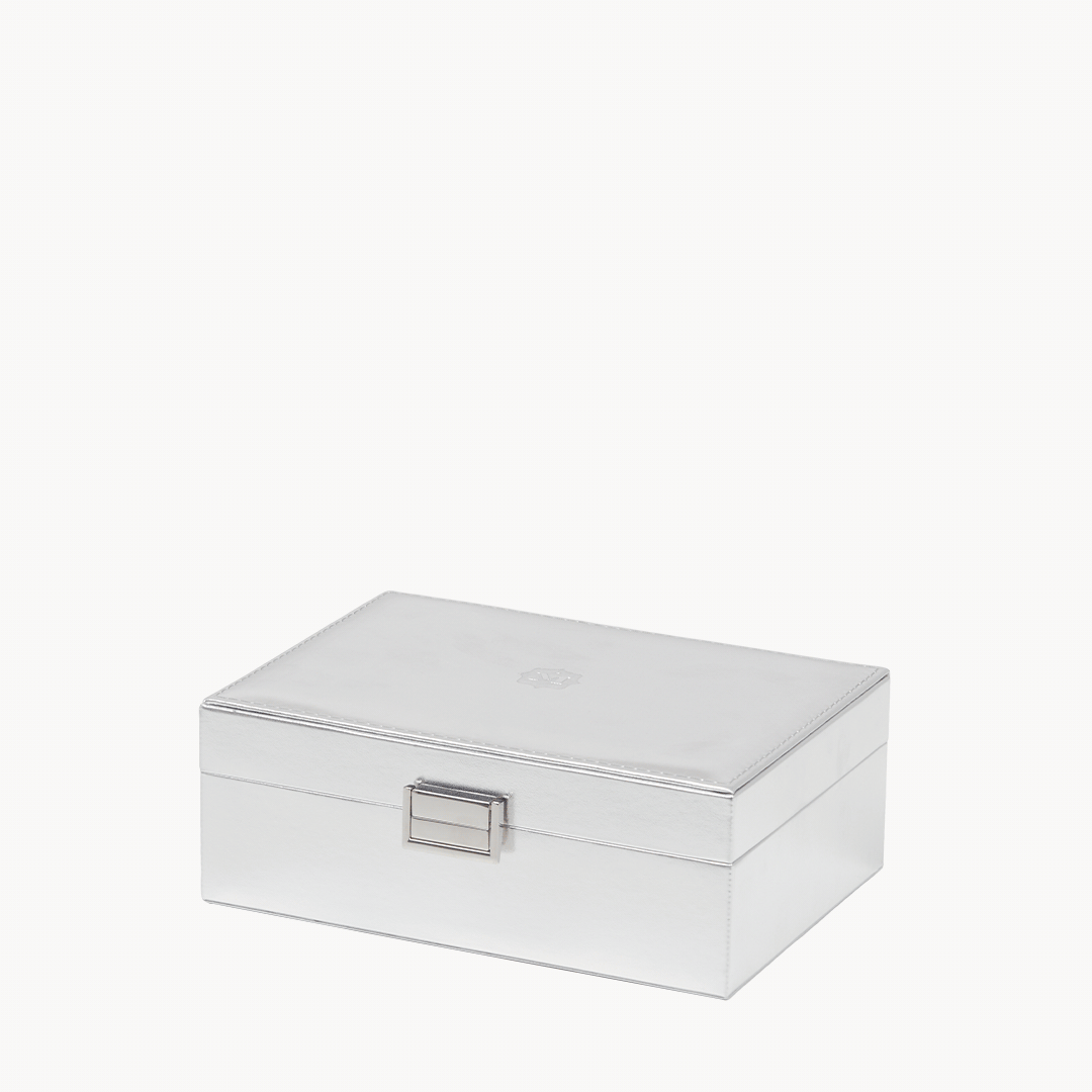 Silver Metallic Jewellery Box