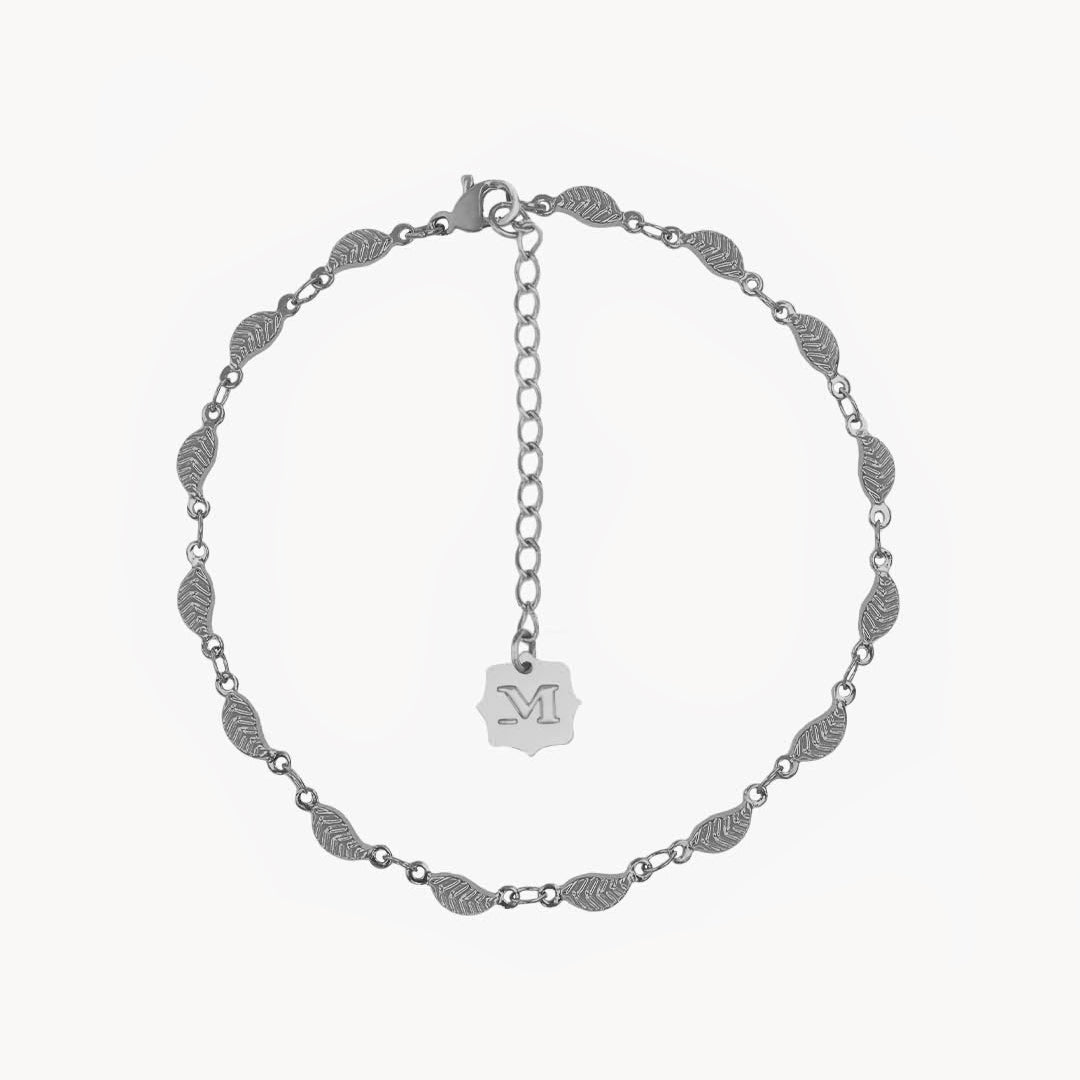 Feather Anklet, Silver