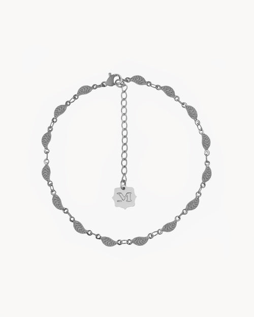 Feather Anklet, Silver
