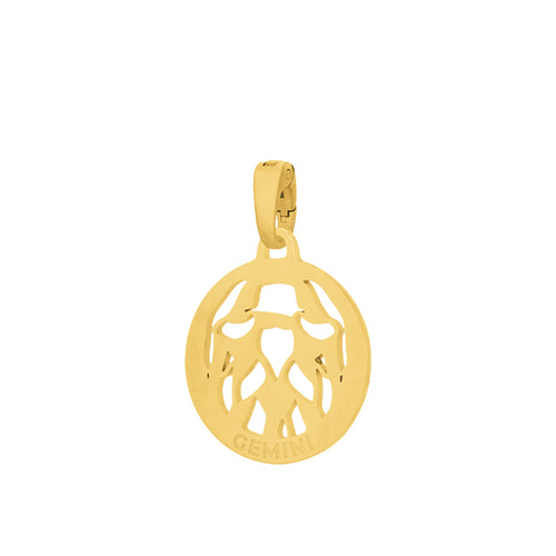 Gemini Pendant, Gold (May 21 - Jun 20)