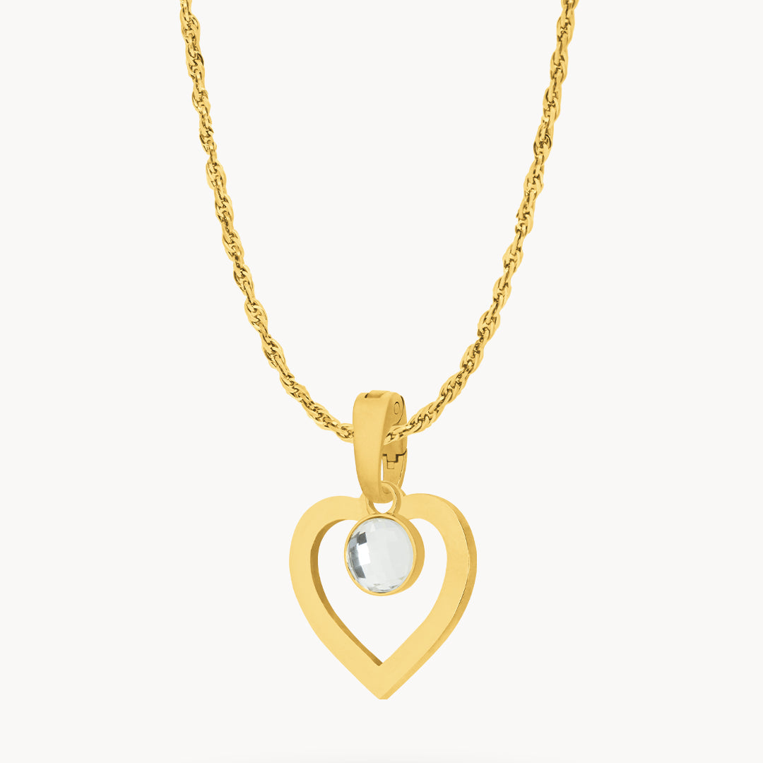 April Heart Ħabbata Necklace Set