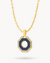 Octagon Ħabbata White and Blue Reversible Halo Necklace Set