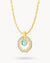 March Birthstone Octagon Ħabbata Statement Starlight Halo Necklace Set