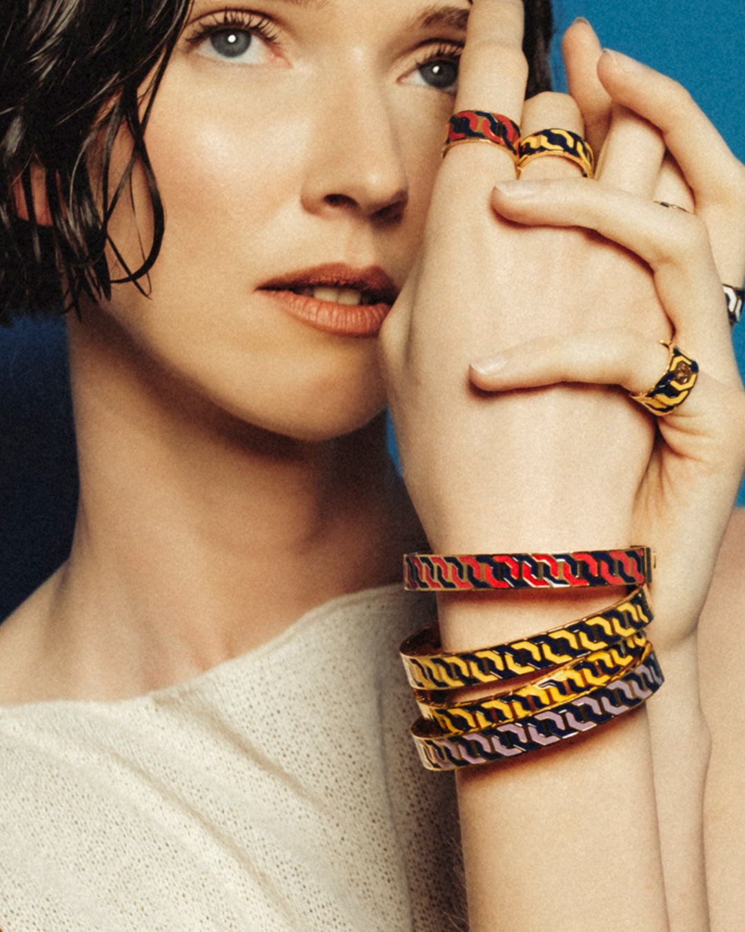 Octagon Ħabbata Blue & Purple Bangle