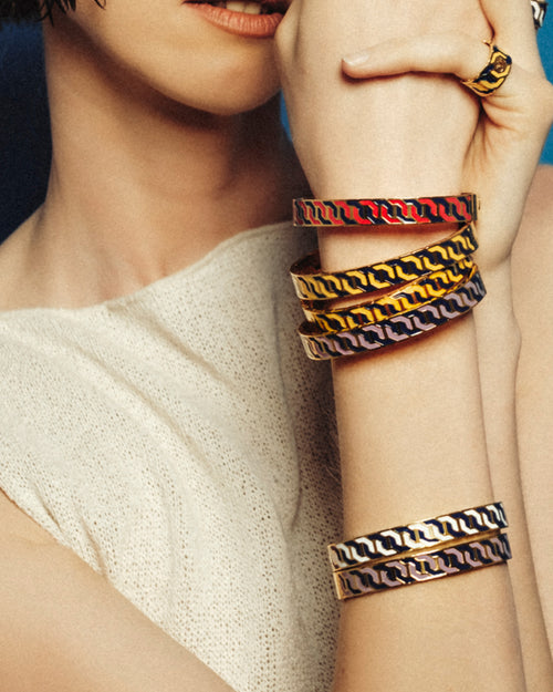 Octagon Ħabbata Blue and White Bangle