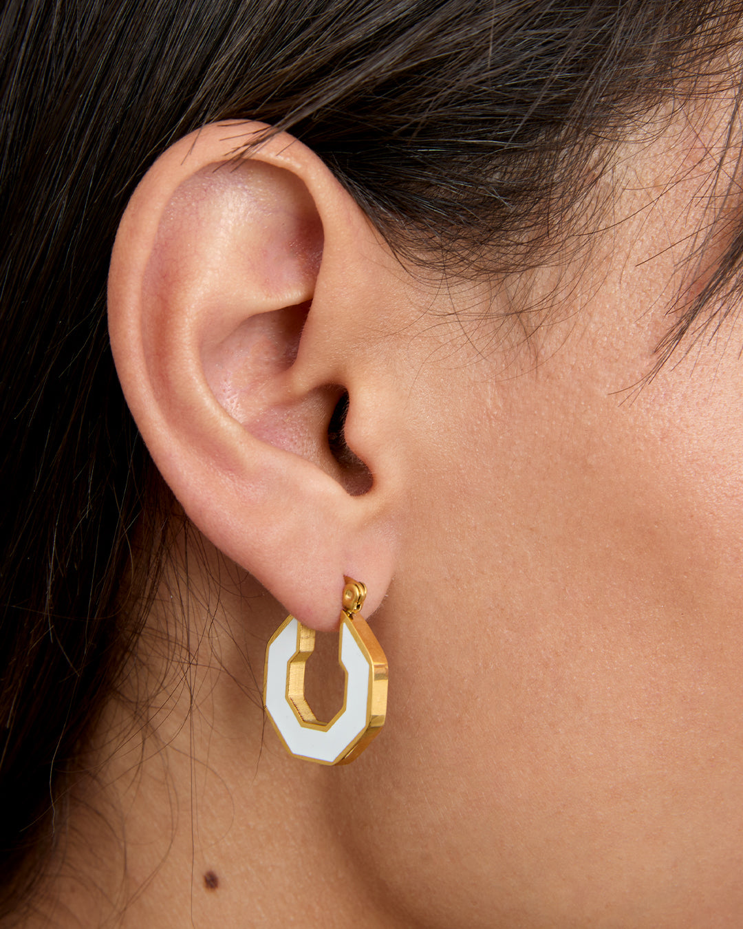 Octagon Habbata White and Blue Reversible Hoops