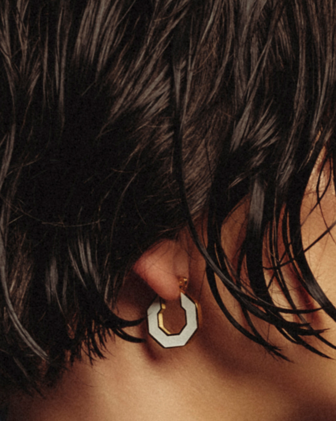 Octagon Habbata White and Blue Reversible Hoops