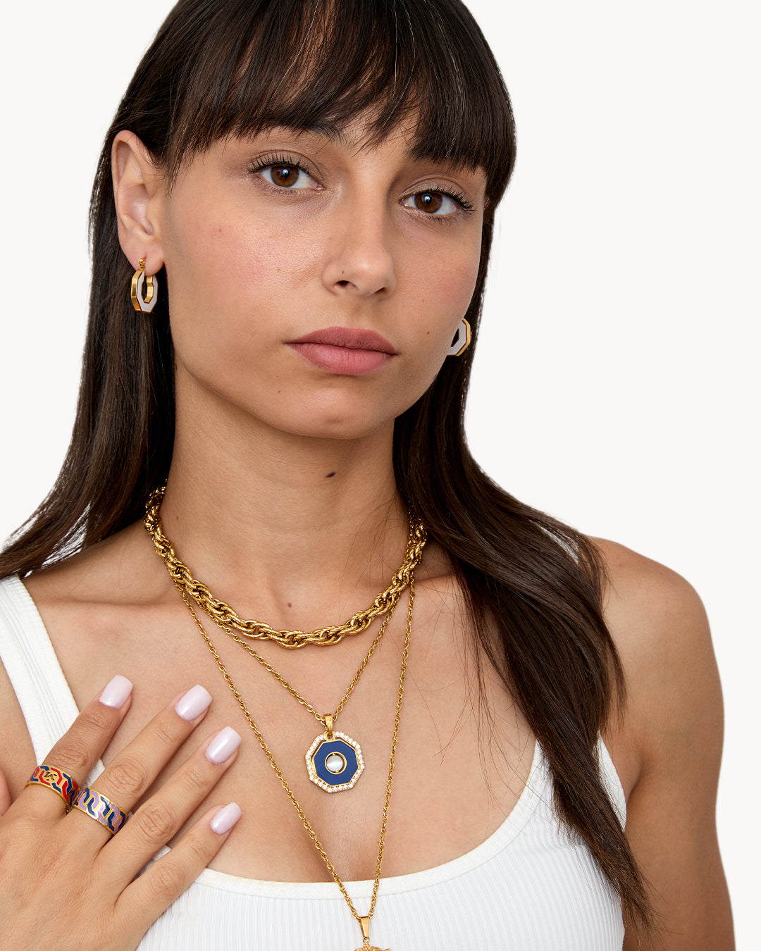 Octagon Ħabbata Faith Cateye Reversible Pendant