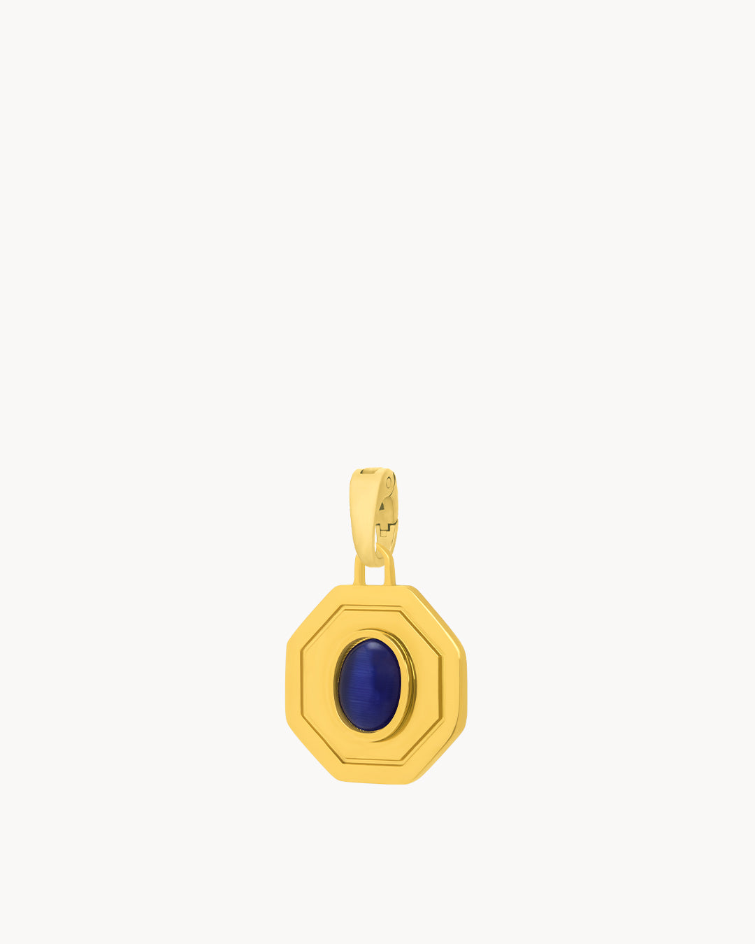 Octagon Ħabbata Perseverance Blue Cat Eye Pendant